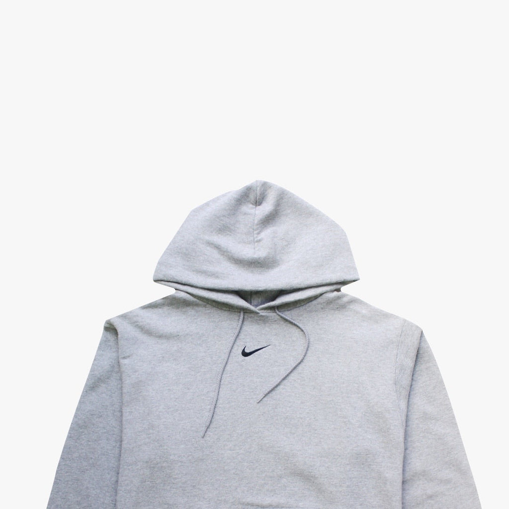 Nike Grey Center Logo Hoodie Sweatshirt