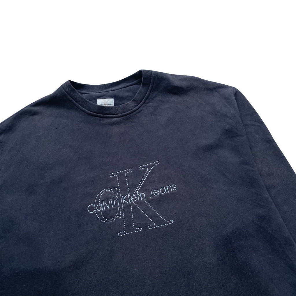 Calvin Klein Faded Black / Navy Blue Sweatshirt