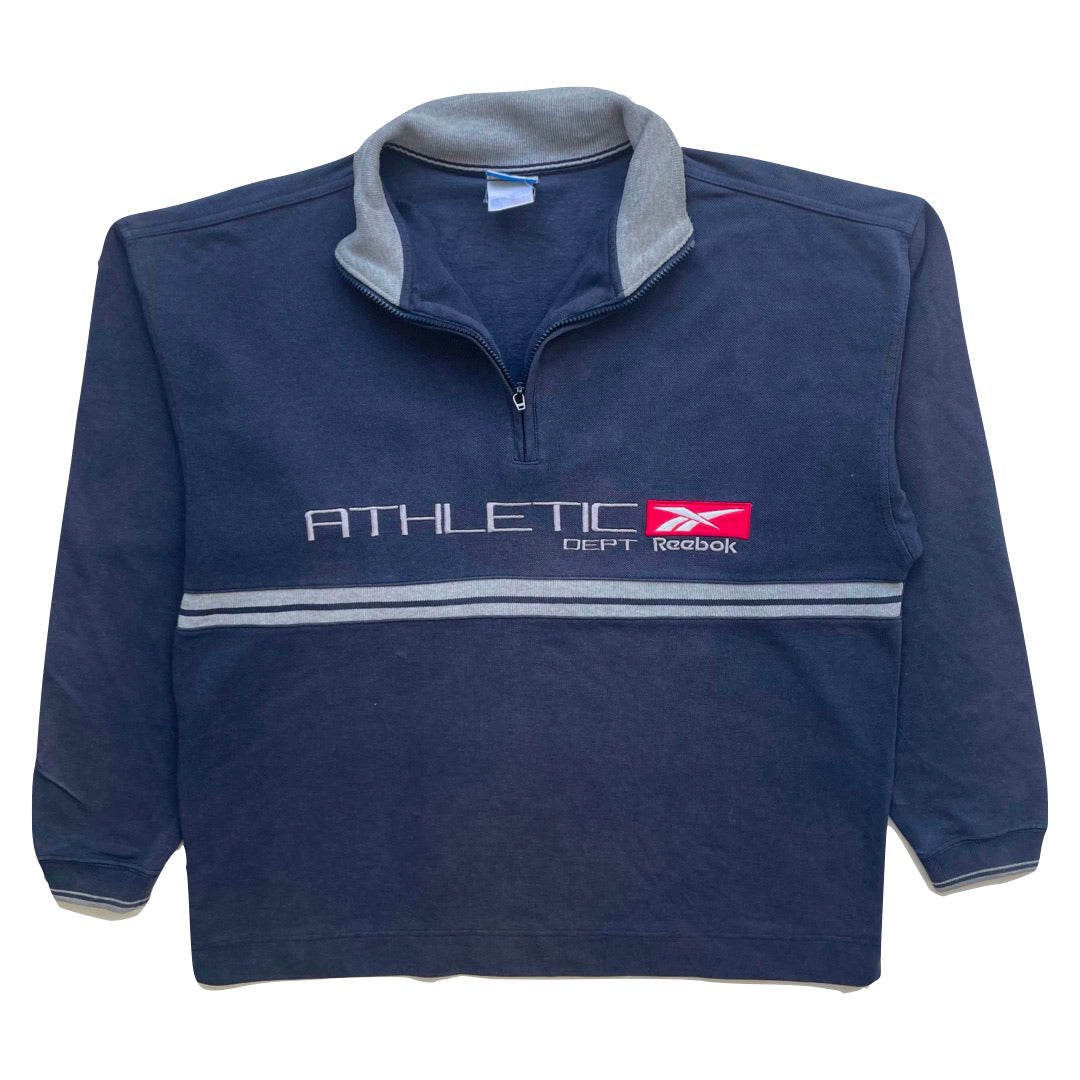 Reebok Navy Blue 1/4 Zip Sweatshirt