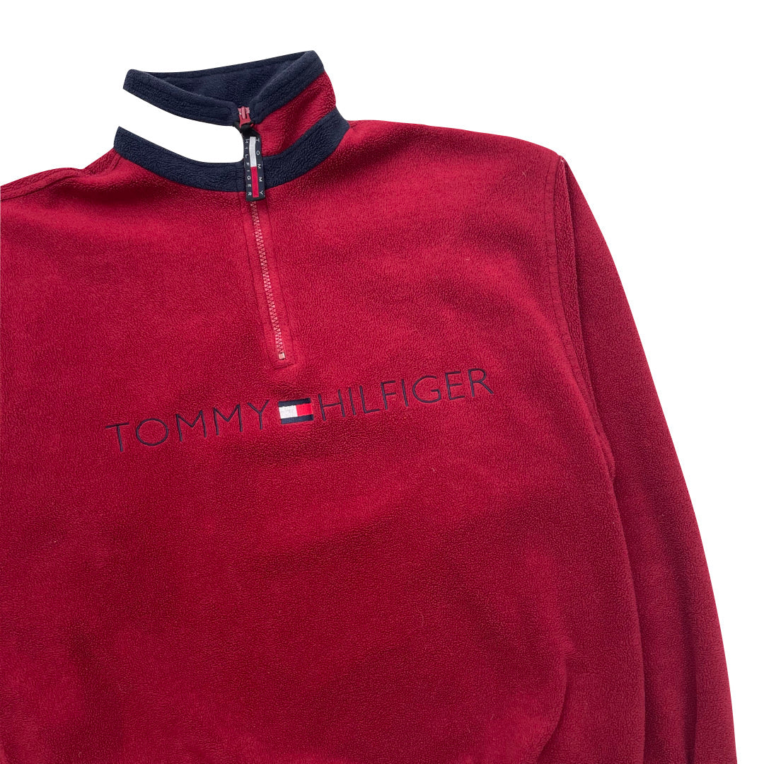 Tommy Hilfiger Red 1/4 Zip Fleece