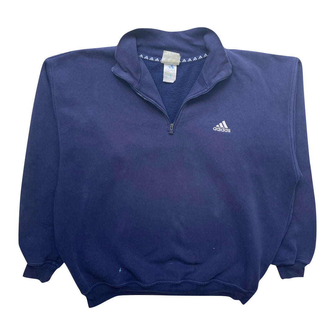 Adidas Navy Blue 1/4 Zip Sweatshirt