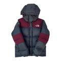 Women’s The North Face Dark Grey & Burgundy Red Baltoro Puffer Jacket