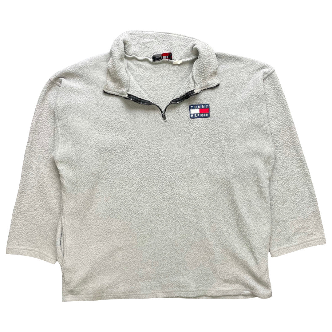 Tommy Hilfiger 1/4 Grey Zip Fleece Sweatshirt