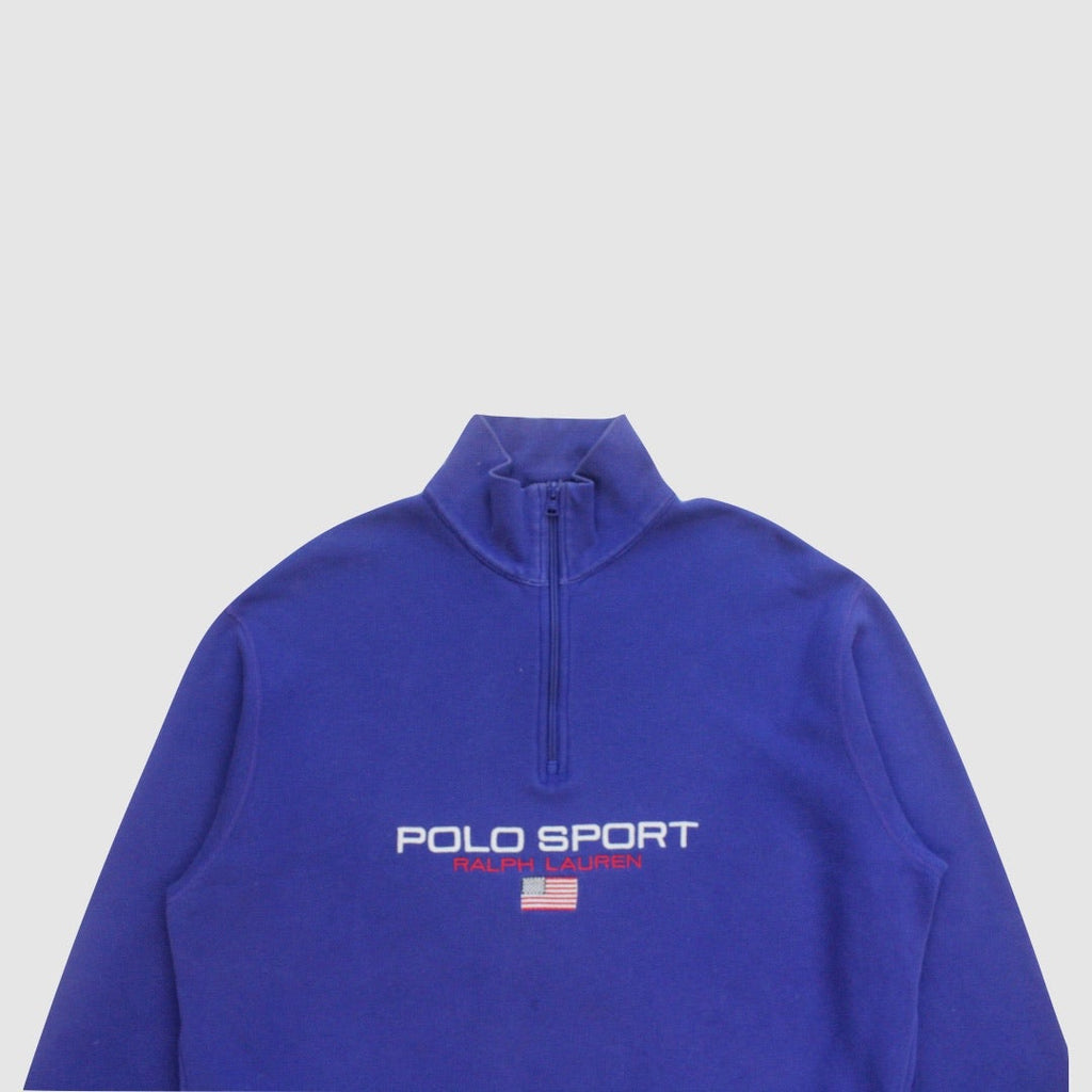 Polo Sport Purple 1/4 Zip Sweatshirt Fleece