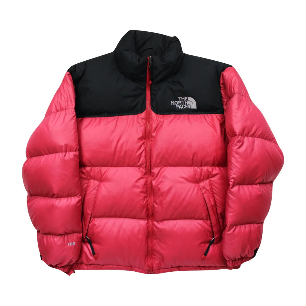 The North Face Pale Red Puffer Jacket WITH DAMAGE AND STAIN