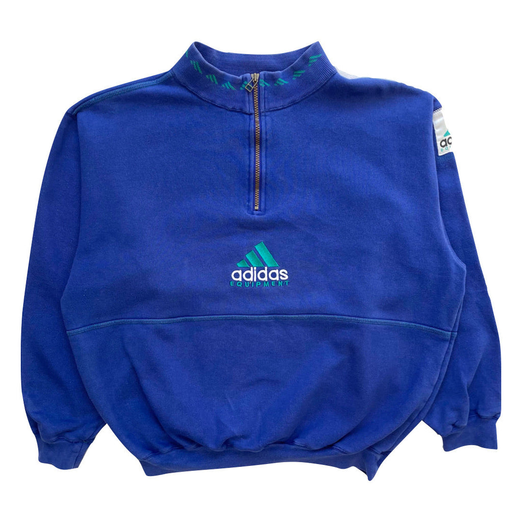 Adidas Equipment Blue 1/4 Zip Sweatshirt