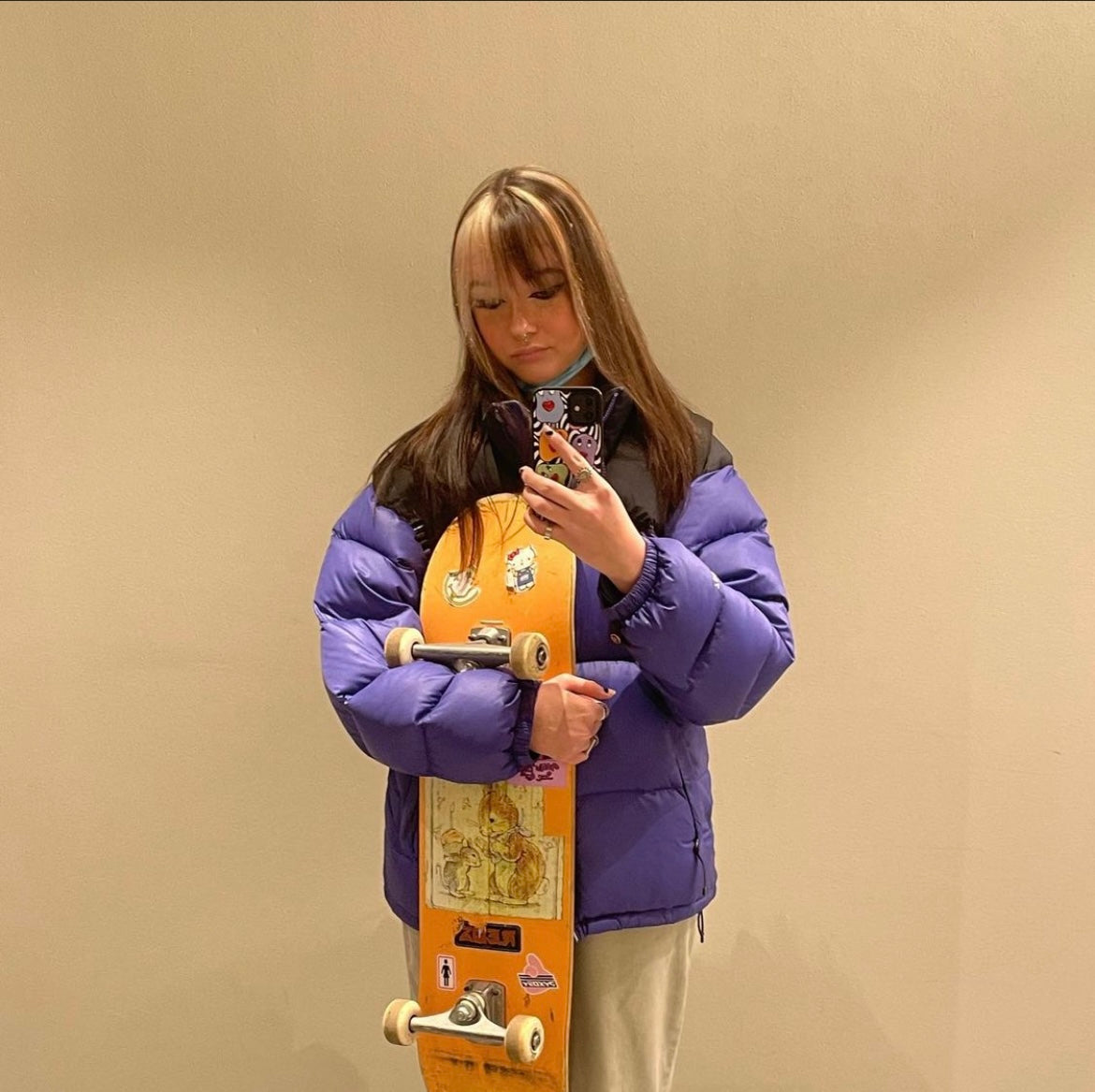 The North Face Light Purple Puffer Jacket WITH DAMAGE