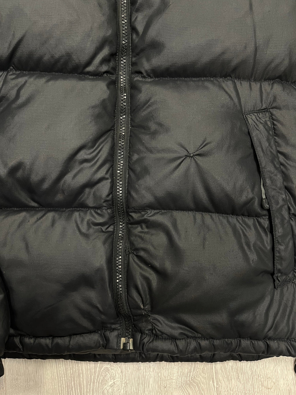 The North Face Black Puffer Jacket WITH REPAIRS