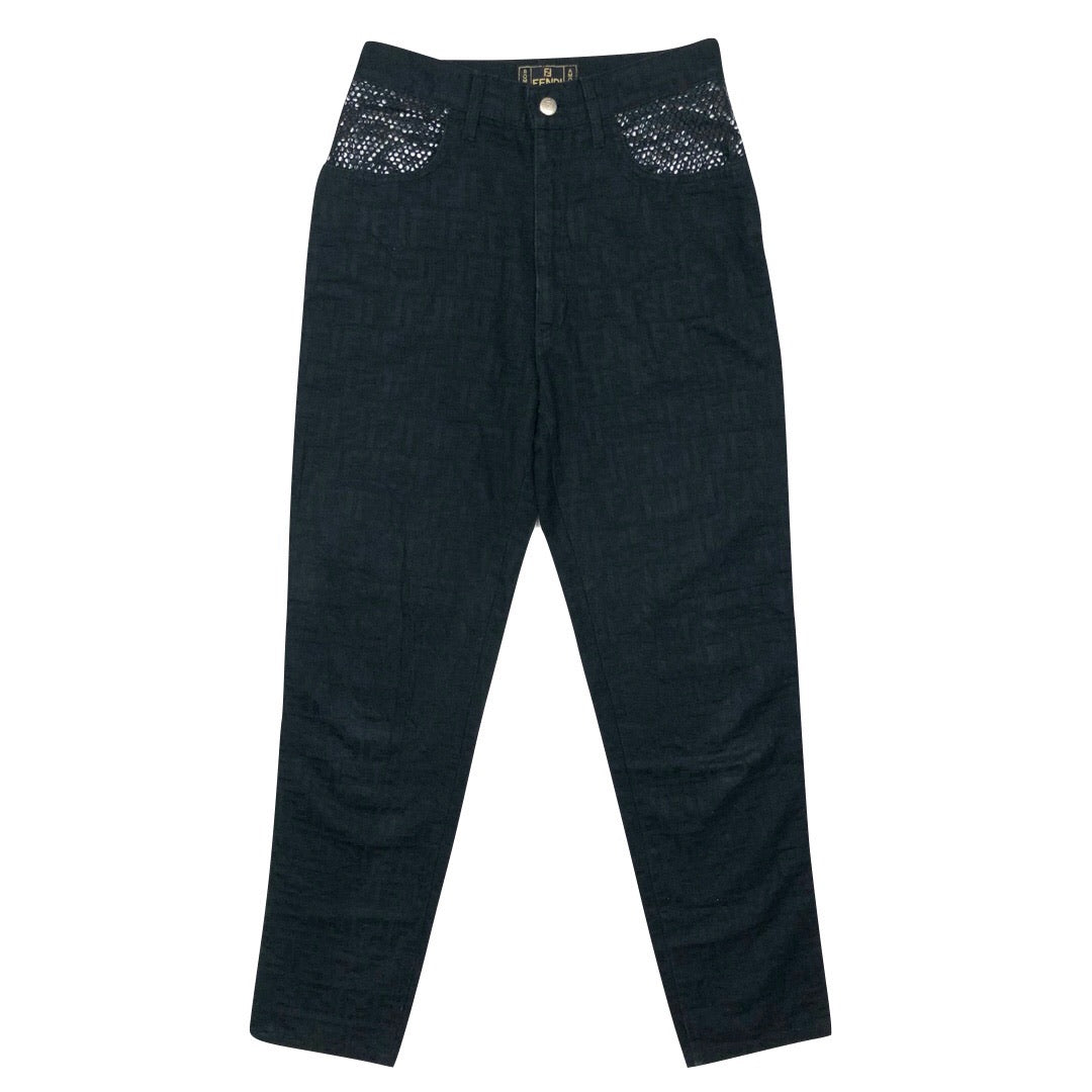 Women’s Fendi Black Monogram Trousers
